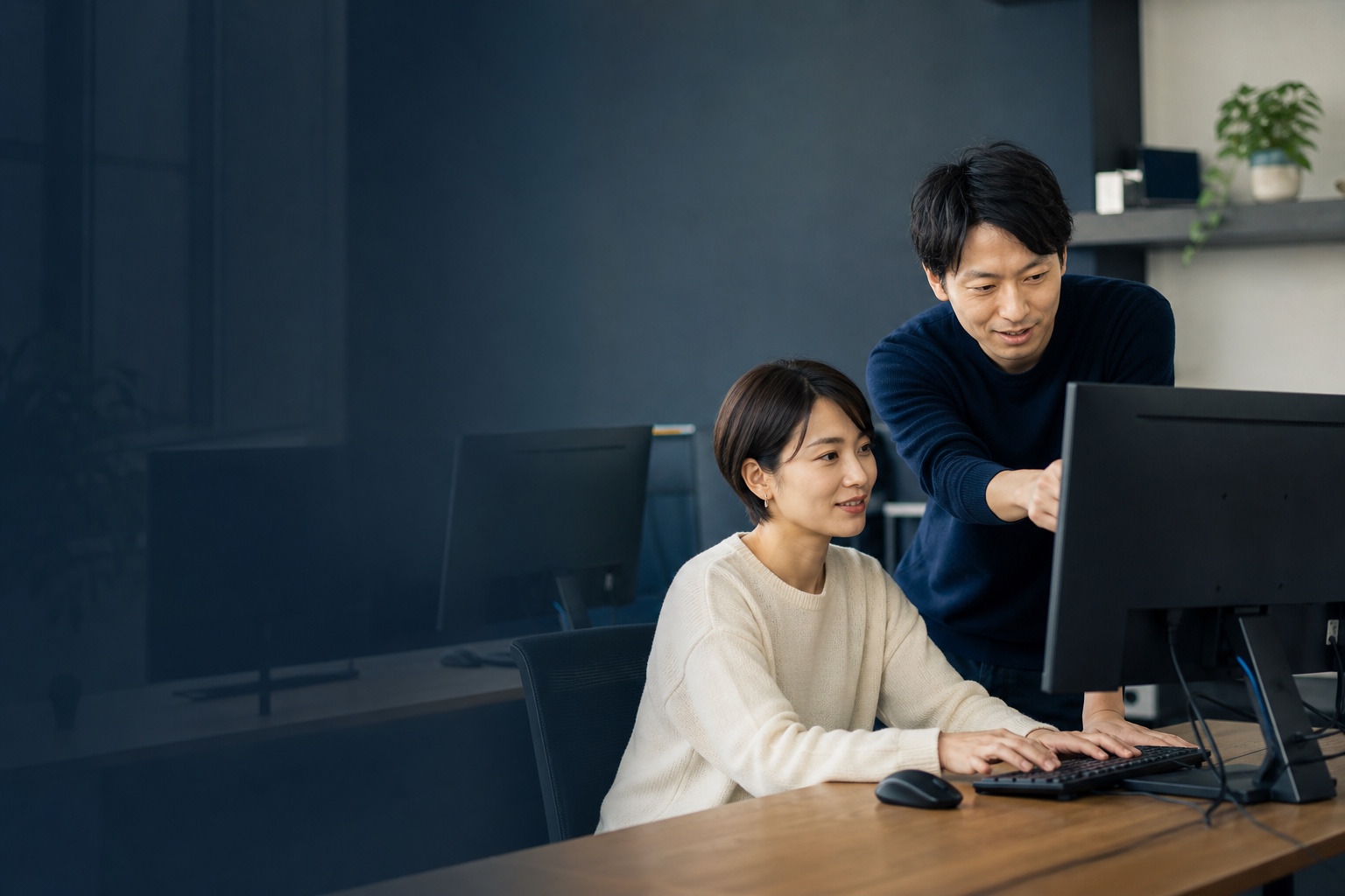 ITスキルを学ぶ受講者